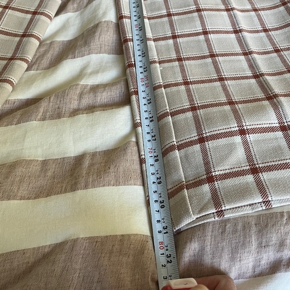 Wilfred Effortless Plaid Pants MARISOL LT BRC Color Cream and Brown Size 4 - Picture 12 of 15